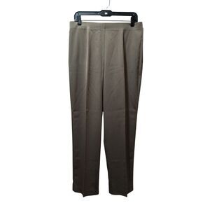Van Heusen Stretch Gabardine Pants Women 12 Short Light Olive Trousers 30x27.5